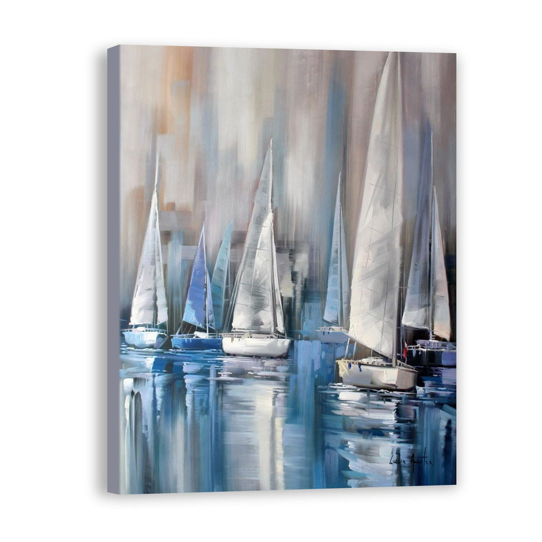 Boat Hand Painted Oil Painting / Canvas Wall Art UK HD09555