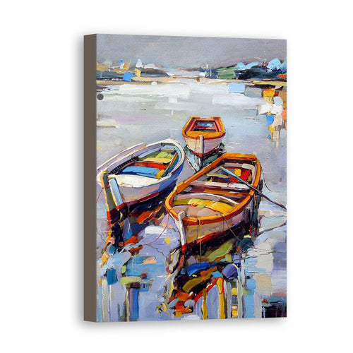 Boat Hand Painted Oil Painting / Canvas Wall Art UK HD09562