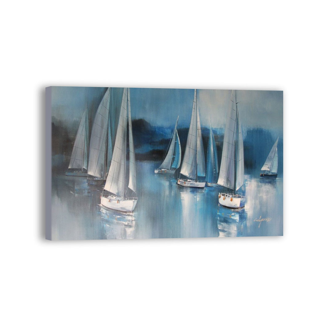 Boat Hand Painted Oil Painting / Canvas Wall Art UK HD09564