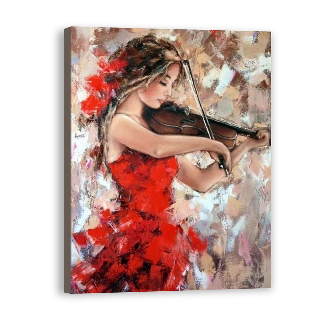 Girl Hand Painted Oil Painting / Canvas Wall Art UK HD09569