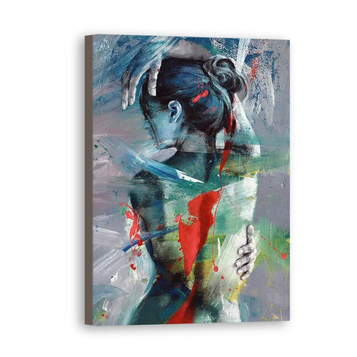Women Hand Painted Oil Painting / Canvas Wall Art UK HD09572