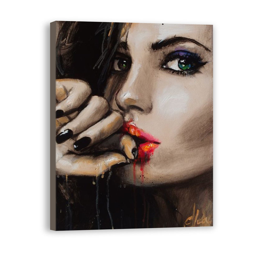 Women Hand Painted Oil Painting / Canvas Wall Art UK HD09602