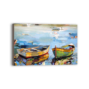 Boat Hand Painted Oil Painting / Canvas Wall Art UK HD09603