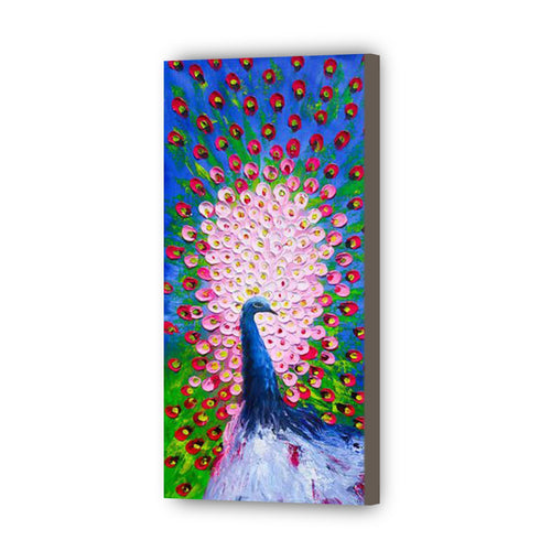 Peacock Hand Painted Oil Painting / Canvas Wall Art UK HD09608