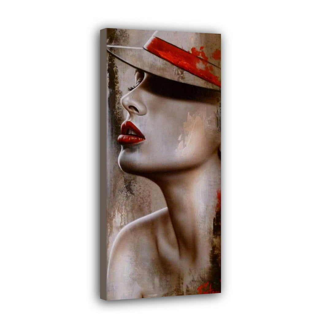 Woman Hand Painted Oil Painting / Canvas Wall Art UK HD09620