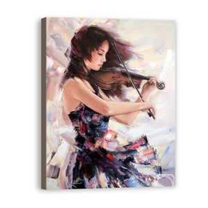 Girl Hand Painted Oil Painting / Canvas Wall Art UK HD09621
