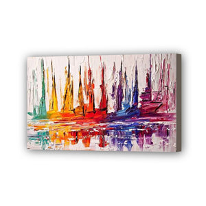 Boat Hand Painted Oil Painting / Canvas Wall Art UK HD09624