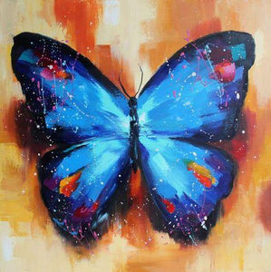 Butterfly Hand Painted Oil Painting / Canvas Wall Art UK HD09648