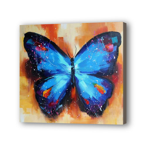 Butterfly Hand Painted Oil Painting / Canvas Wall Art UK HD09648