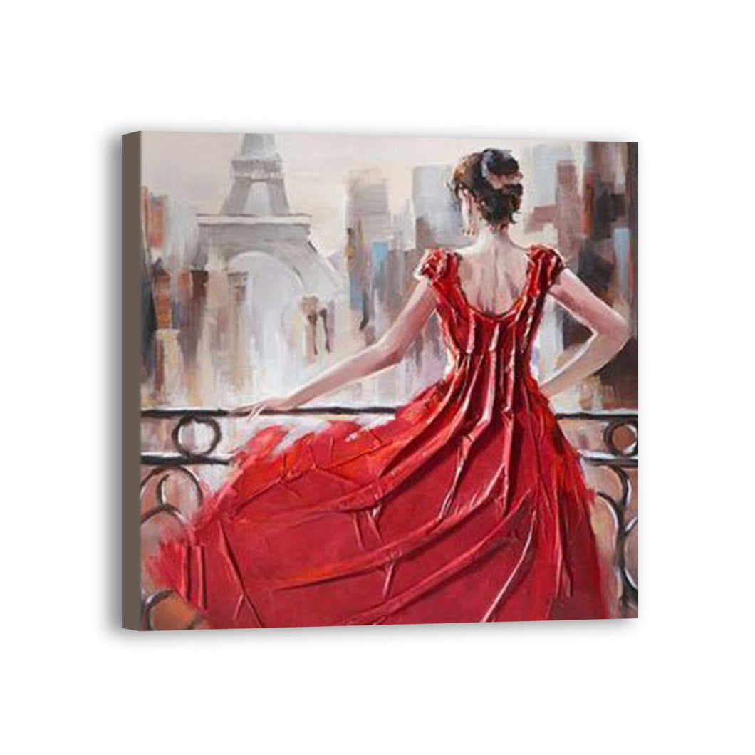 Woman Hand Painted Oil Painting / Canvas Wall Art UK HD09664