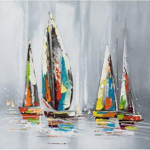 Boat Hand Painted Oil Painting / Canvas Wall Art UK HD09667