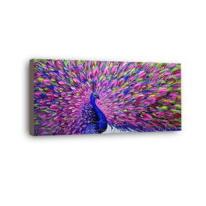 Peacock Hand Painted Oil Painting / Canvas Wall Art HD09669
