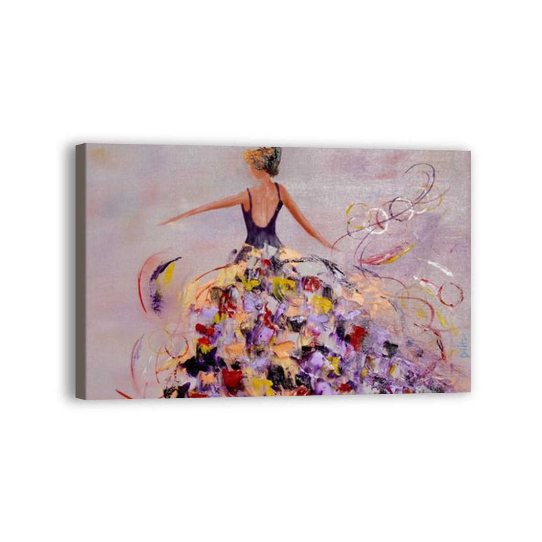 Woman Hand Painted Oil Painting / Canvas Wall Art UK HD09681