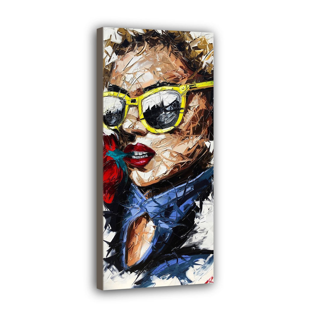 Woman Hand Painted Oil Painting / Canvas Wall Art UK HD09736