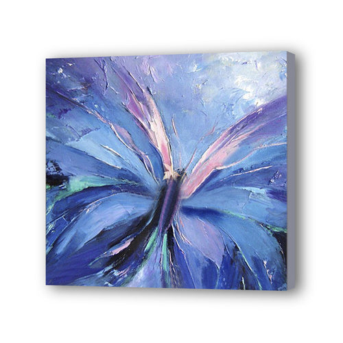 Butterfly Hand Painted Oil Painting / Canvas Wall Art UK HD09865