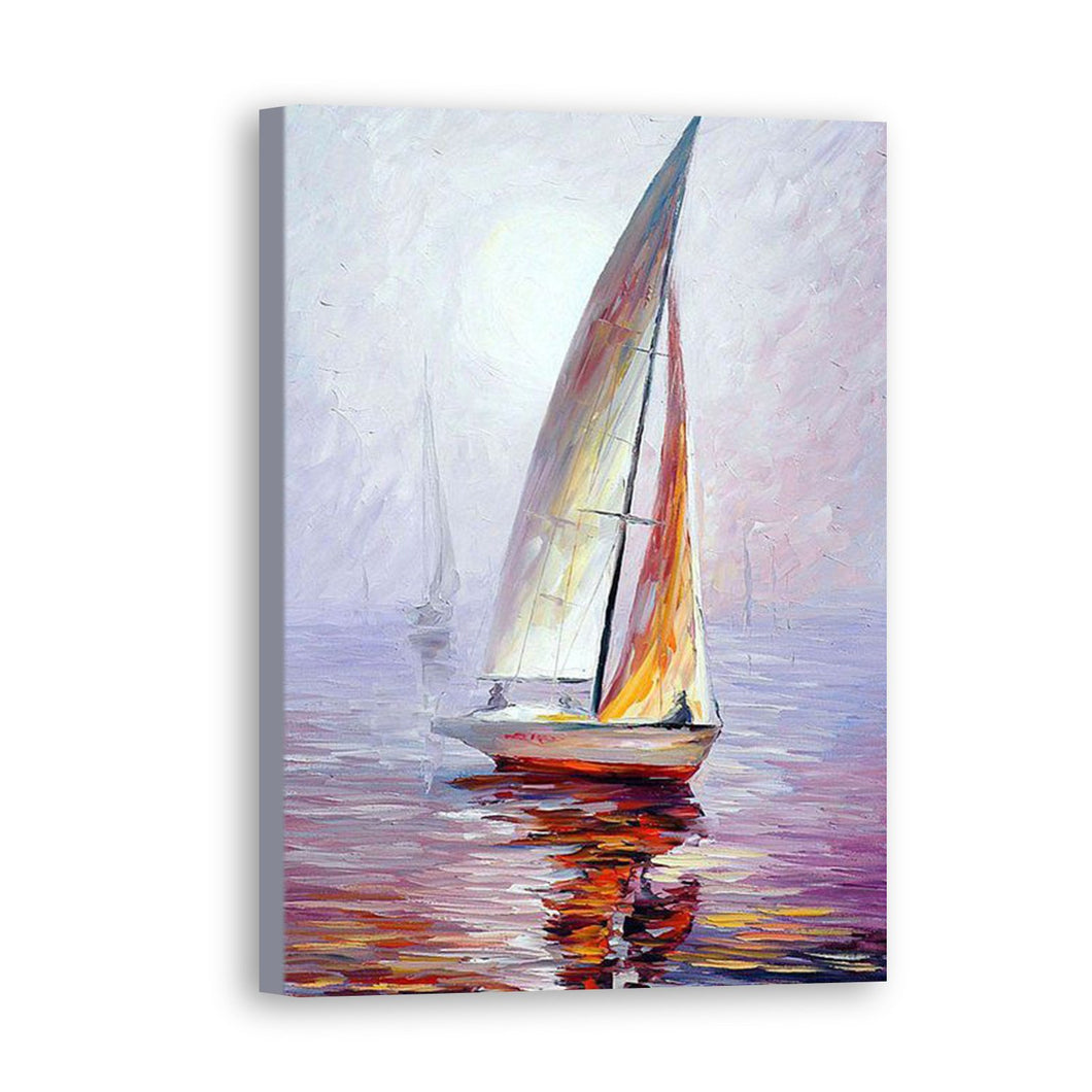 Boat Hand Painted Oil Painting / Canvas Wall Art UK HD09869