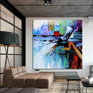 Abstract Hand Painted Oil Painting / Canvas Wall Art HD09895