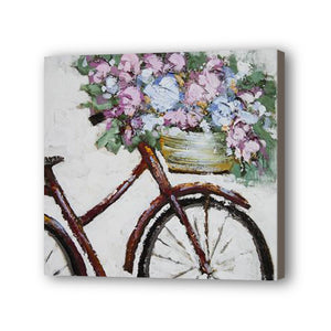Bicycle Hand Painted Oil Painting / Canvas Wall Art UK HD09896