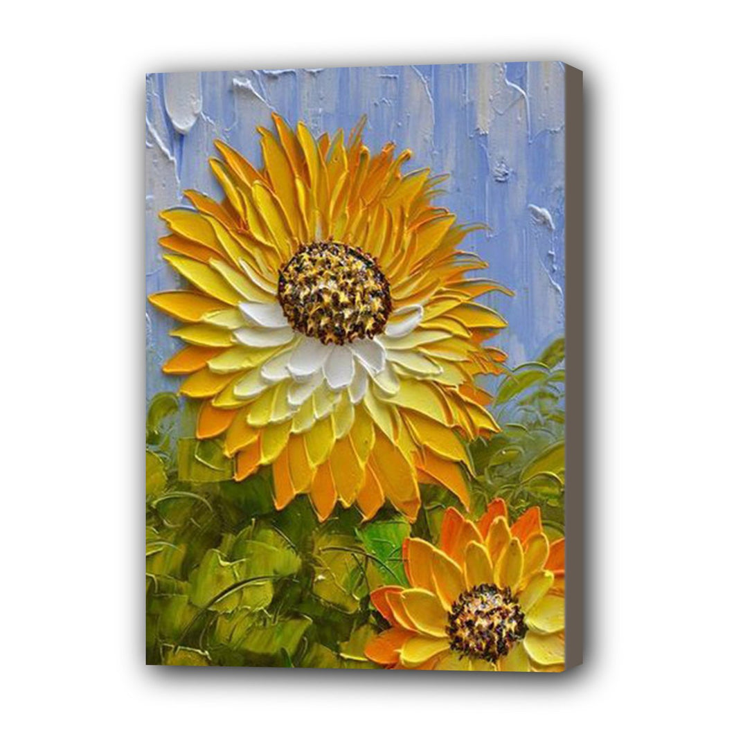Sunflower Hand Painted Oil Painting / Canvas Wall Art UK HD09907