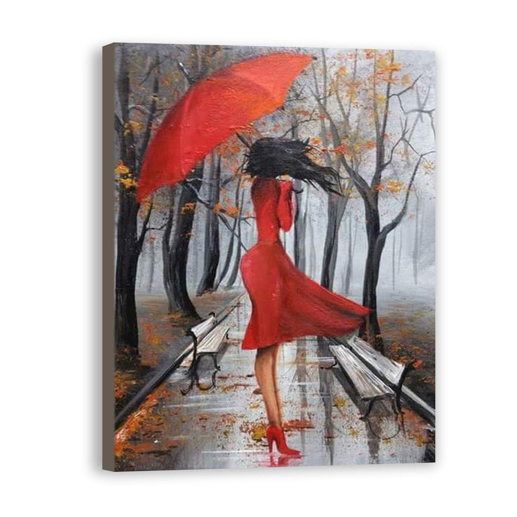 Woman Hand Painted Oil Painting / Canvas Wall Art UK HD09933