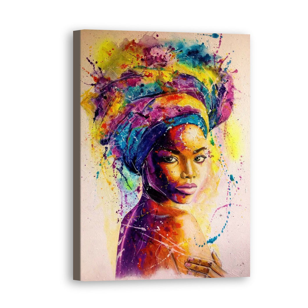 Woman Hand Painted Oil Painting / Canvas Wall Art UK HD09950
