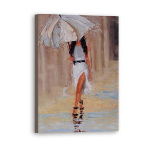 Woman Hand Painted Oil Painting / Canvas Wall Art UK HD09951