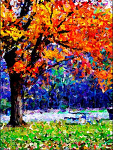 Load image into Gallery viewer, New Tree Hand Painted Oil Painting / Canvas Wall Art HD140195
