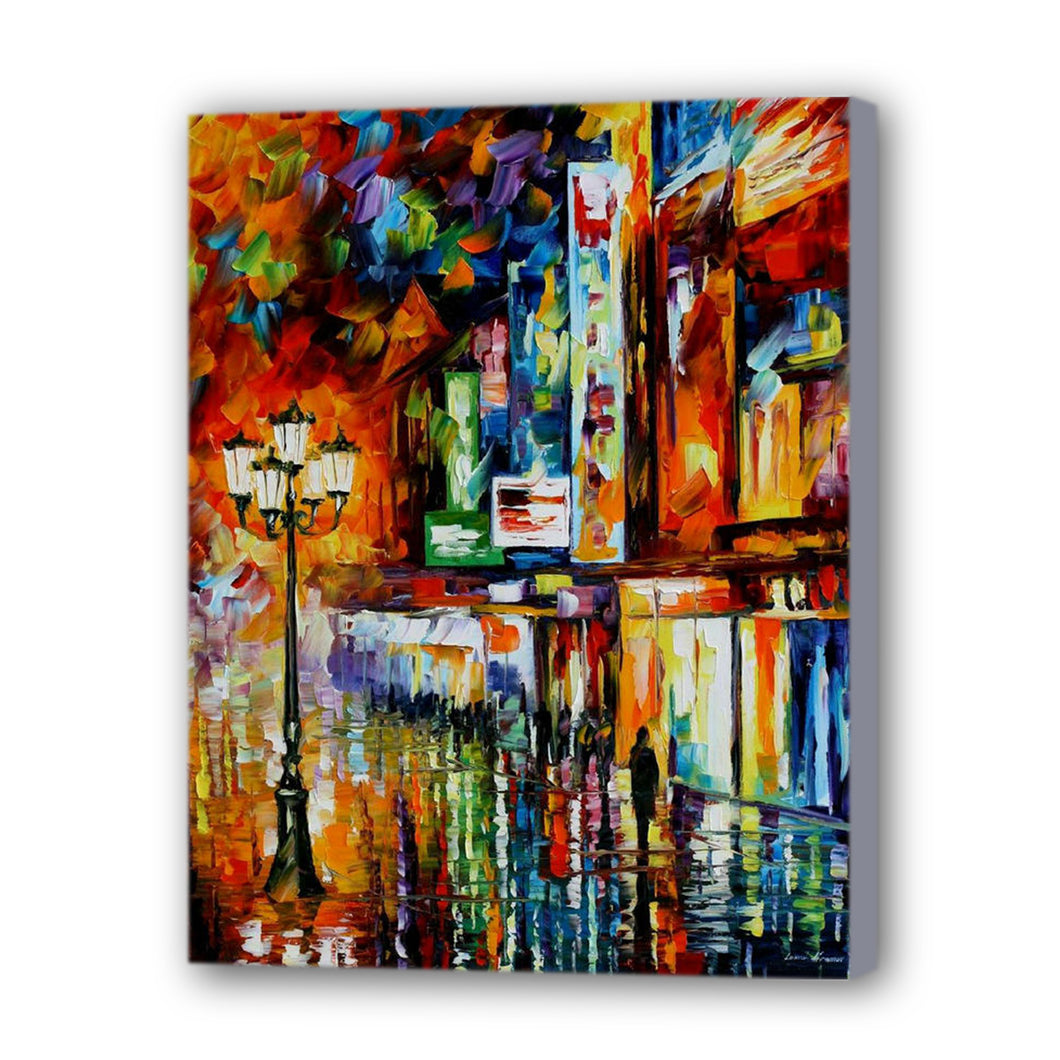 New Street Hand Painted Oil Painting / Canvas Wall Art HD44395