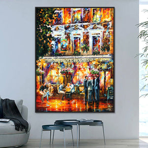 New City Hand Painted Oil Painting / Canvas Wall Art HD44443