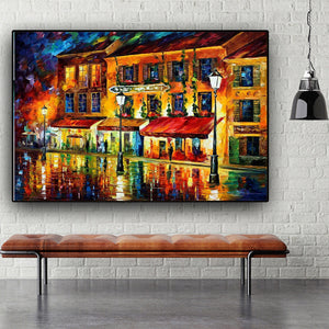 New City Hand Painted Oil Painting / Canvas Wall Art HD44485