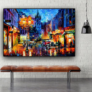 New Street Hand Painted Oil Painting / Canvas Wall Art HD44763