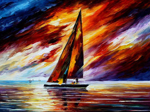 New Sea/Boat Hand Painted Oil Painting / Canvas Wall Art HD44850