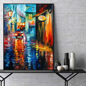 New Street Hand Painted Oil Painting / Canvas Wall Art HD51402-2