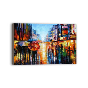 New Street Hand Painted Oil Painting / Canvas Wall Art HD52593