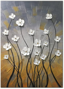 Flower Hand Painted Oil Painting / Canvas Wall Art CM004