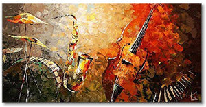 Music Hand Painted Oil Painting / Canvas Wall Art CM006