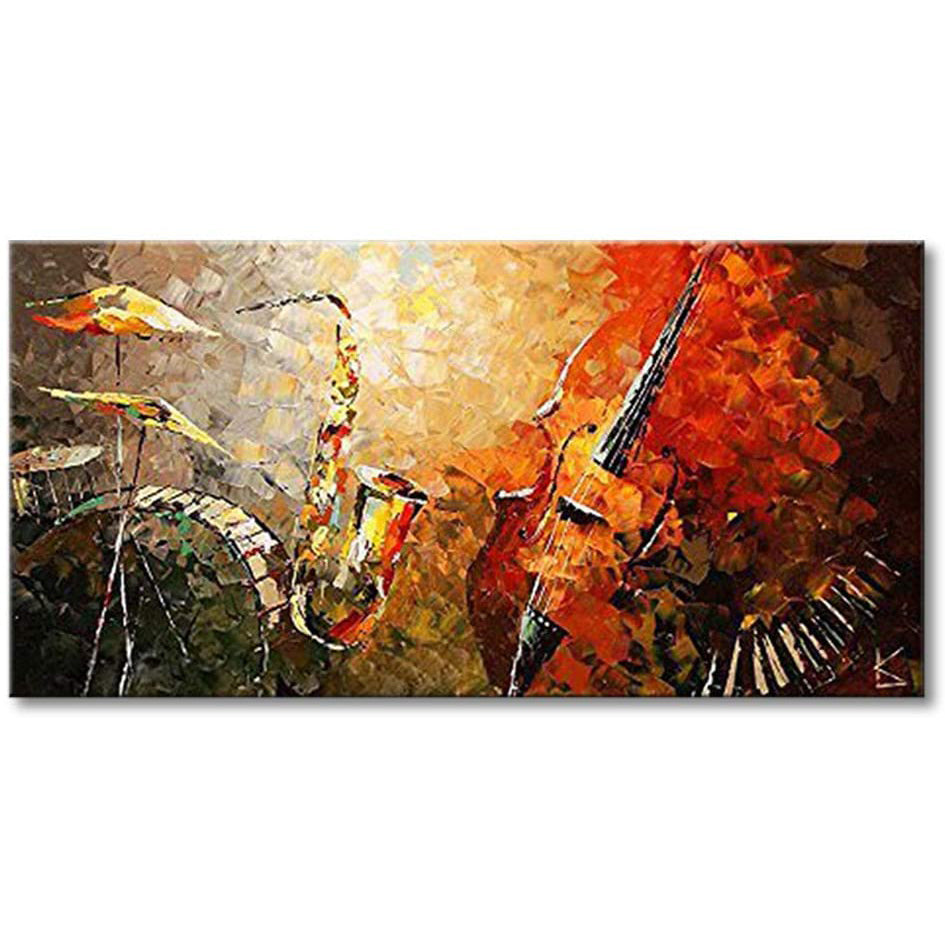 Music Hand Painted Oil Painting / Canvas Wall Art CM006