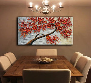 Tree Hand Painted Oil Painting / Canvas Wall Art CM009