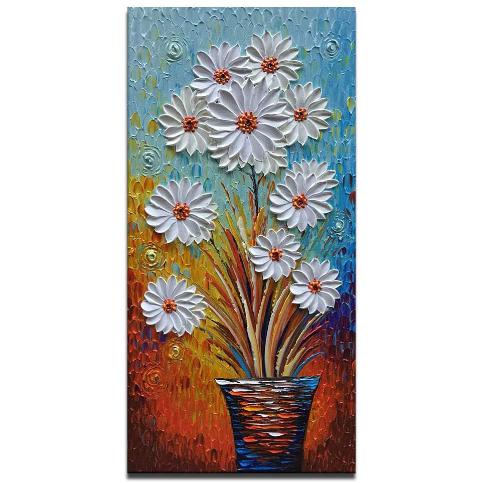 Flower Hand Painted Oil Painting / Canvas Wall Art CM016