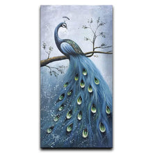 Load image into Gallery viewer, Peacock Hand Painted Oil Painting / Canvas Wall Art CM017
