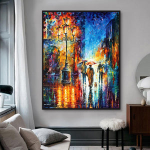 New Street Hand Painted Oil Painting / Canvas Wall Art HD44198