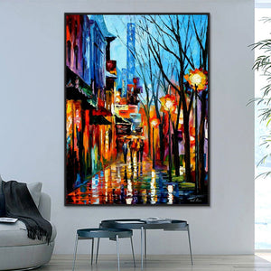 New Street Hand Painted Oil Painting / Canvas Wall Art HD44346