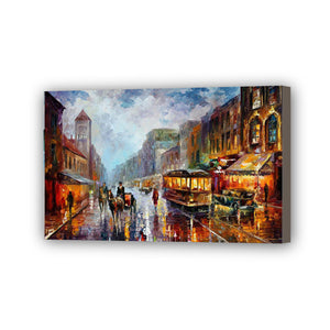 New Street Hand Painted Oil Painting / Canvas Wall Art HT 12623