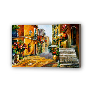 New Street Hand Painted Oil Painting / Canvas Wall Art HT 12627