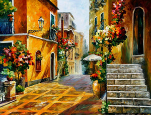 New Street Hand Painted Oil Painting / Canvas Wall Art HT 12627